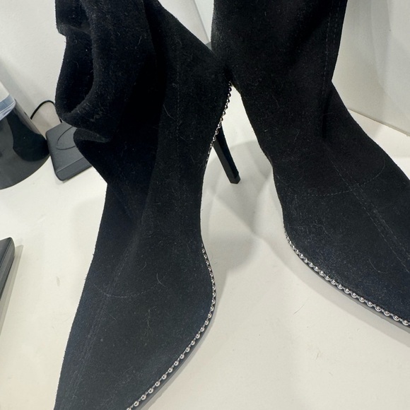 Coach Black Heeled Boots with Rhinestone Detail - Picture 4 of 4